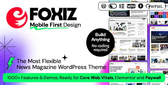 Foxiz – Newspaper News & Magazine WordPress 2.5.7